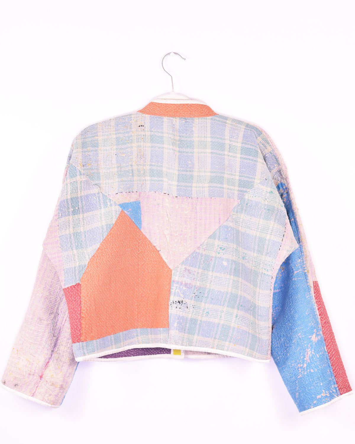Sofie Quilted Reversible Patchwork Kantha Jacket -16 image 6