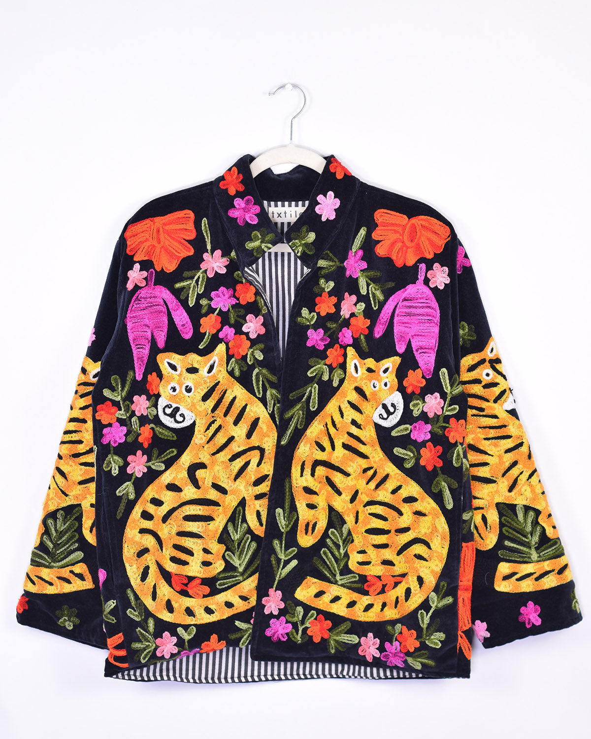 Tiger Tribe Embroidered Velvet Jacket - 04 image 0