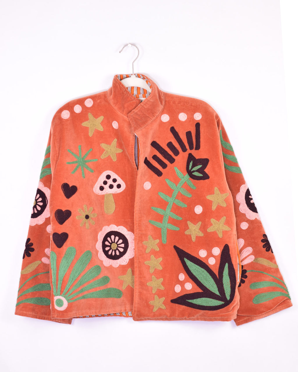Mellow Mushroom Embroidered Velvet Jacket - 02 image 1