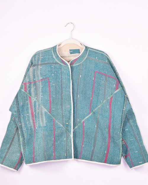 Charlie Quilted Reversible Patchwork Kantha Jacket - 09 image 0