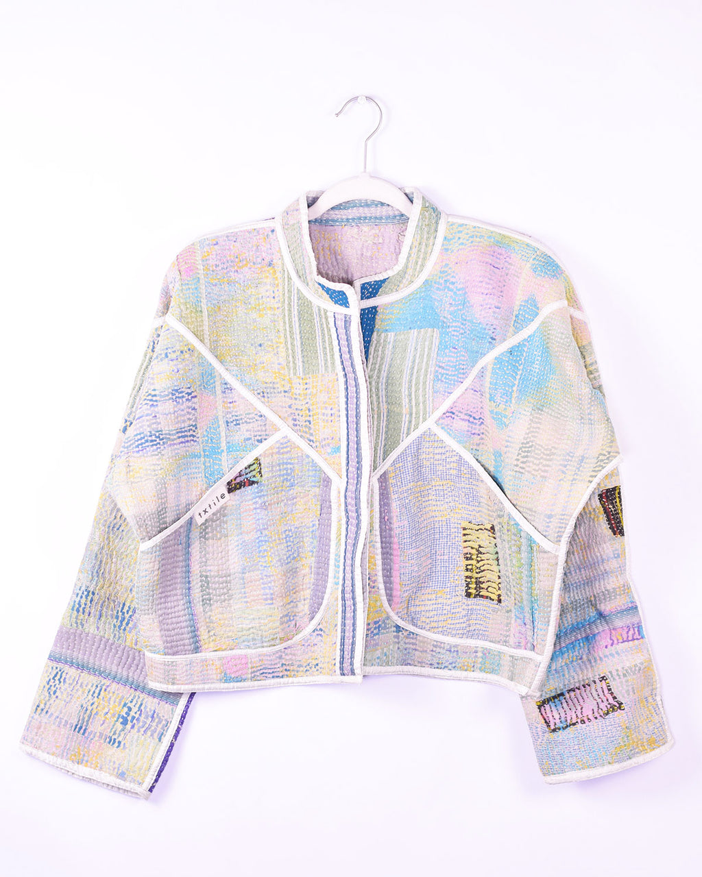Sofie Quilted Reversible Patchwork Kantha Jacket -13 image 0