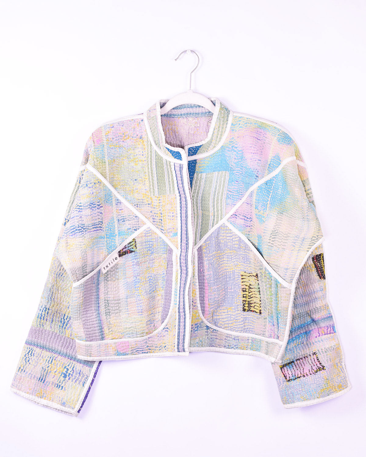 Sofie Quilted Reversible Patchwork Kantha Jacket -13 image 0