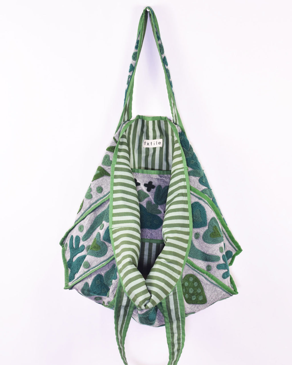 Canvas Suzani Embroidered Oversized Tote Bag - 10 image 1