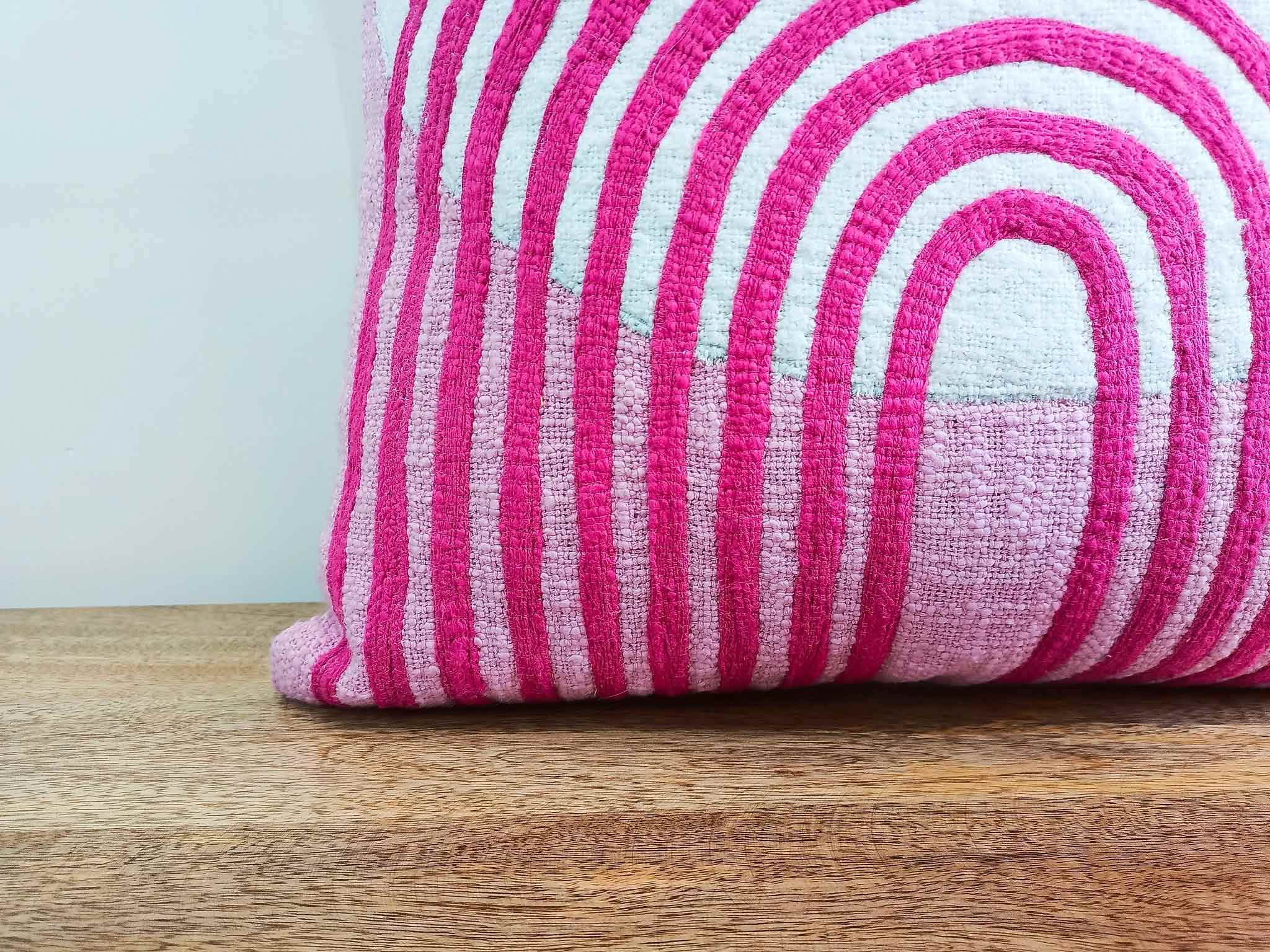 Pink Rainbow Pillow image 1