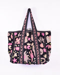 Velvet Suzani Embroidered Oversized Tote Bag - 08 image 0