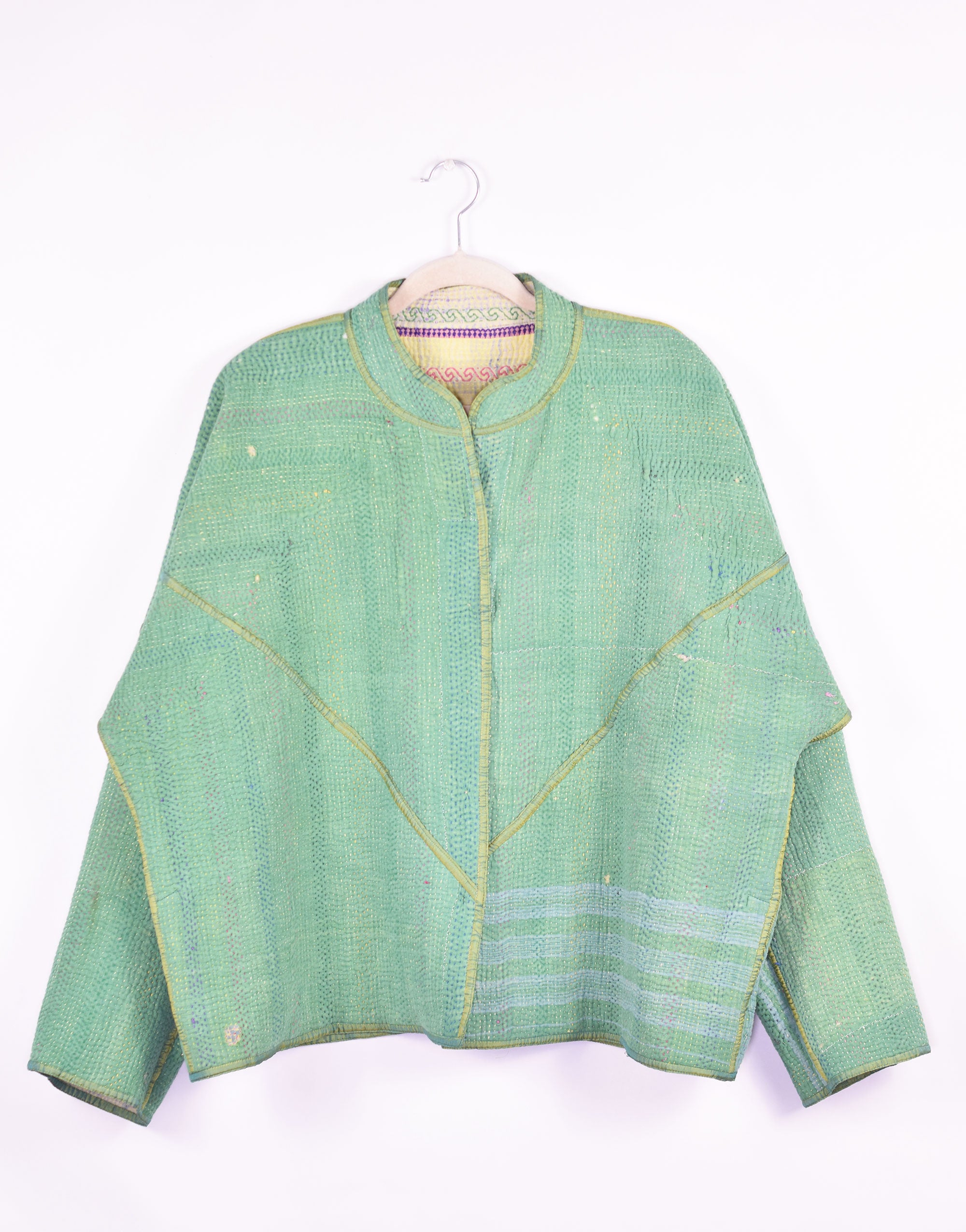 Charlie Quilted Reversible Patchwork Kantha Jacket - 07 image 2