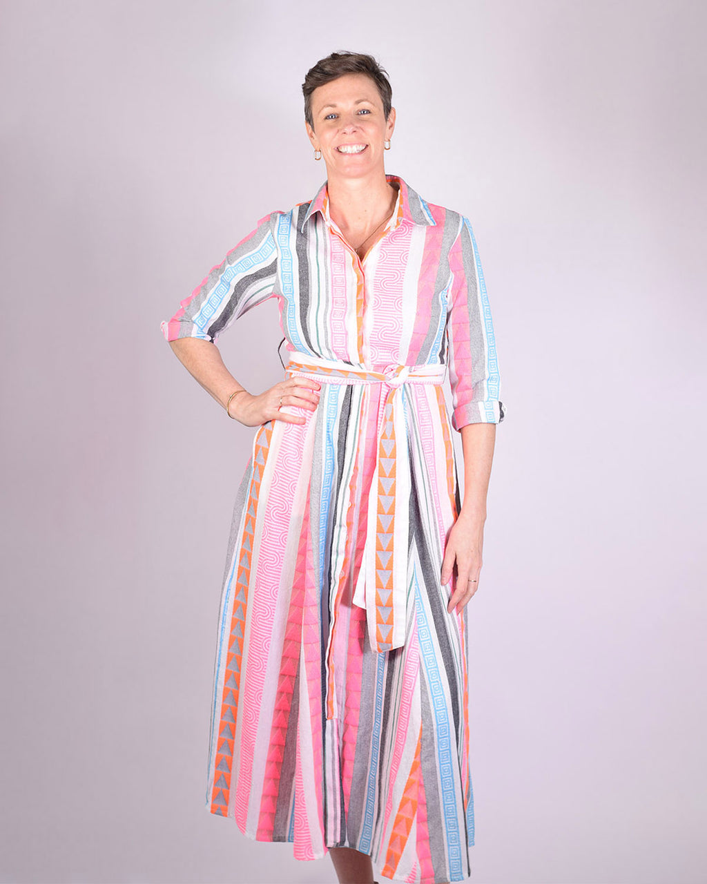 Rowan Shirt Dress - Long Sleeve - Blue Wave image 2