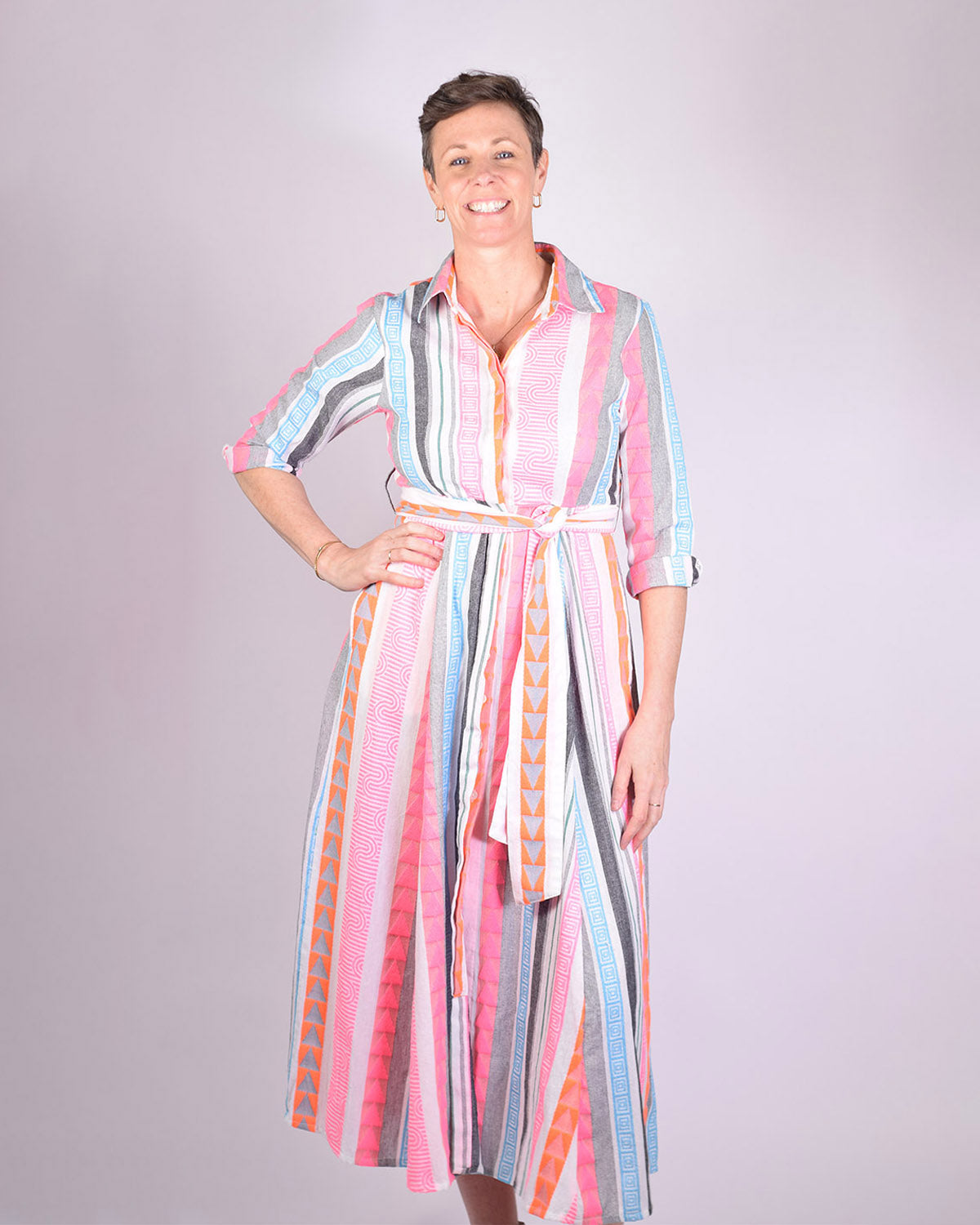 Rowan Shirt Dress - Long Sleeve - Blue Wave image 2