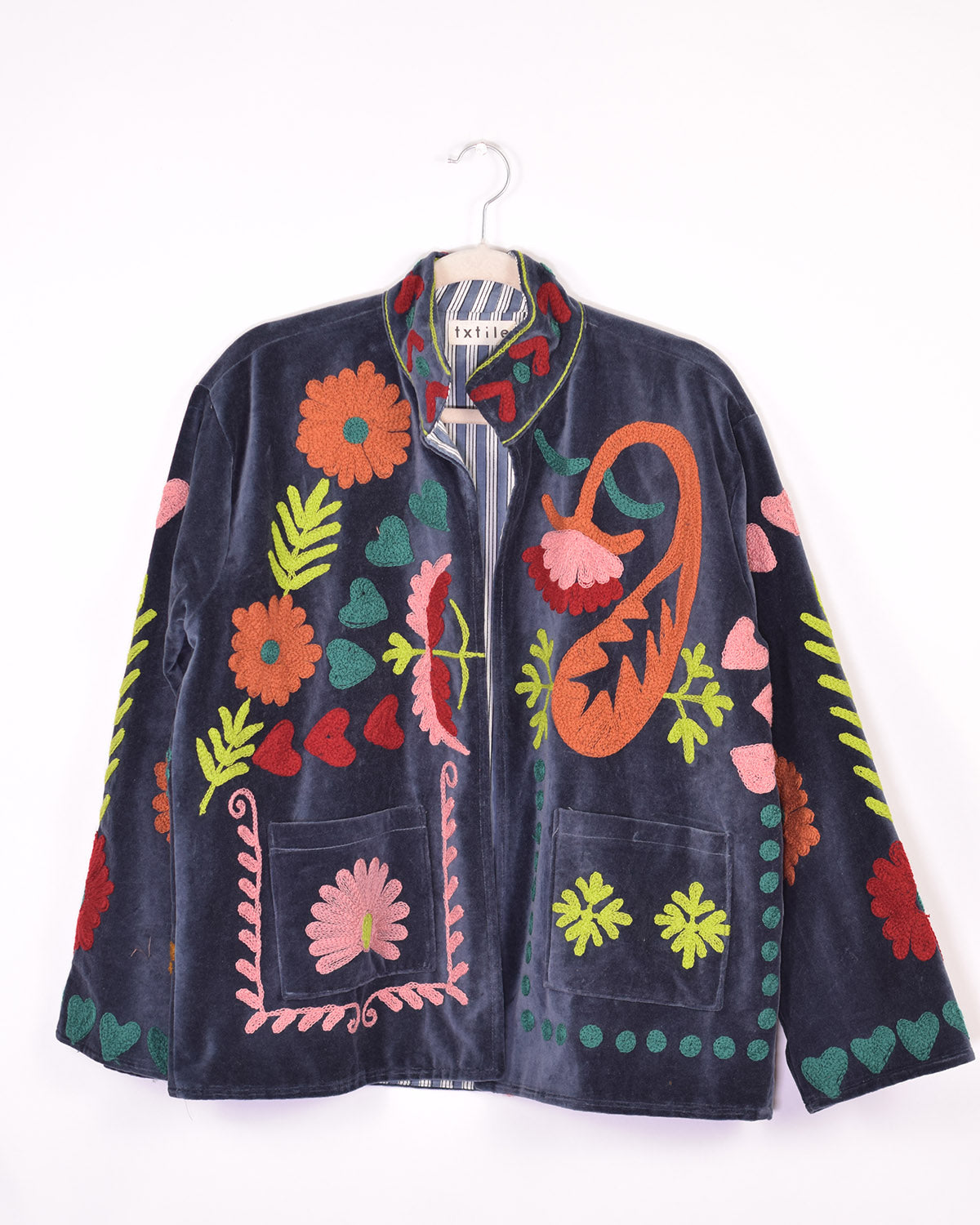 Velvet "Love" Embroidered Jacket - 02 image 1