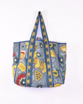 Canvas Suzani Embroidered Oversized Tote Bag - 08 image 0