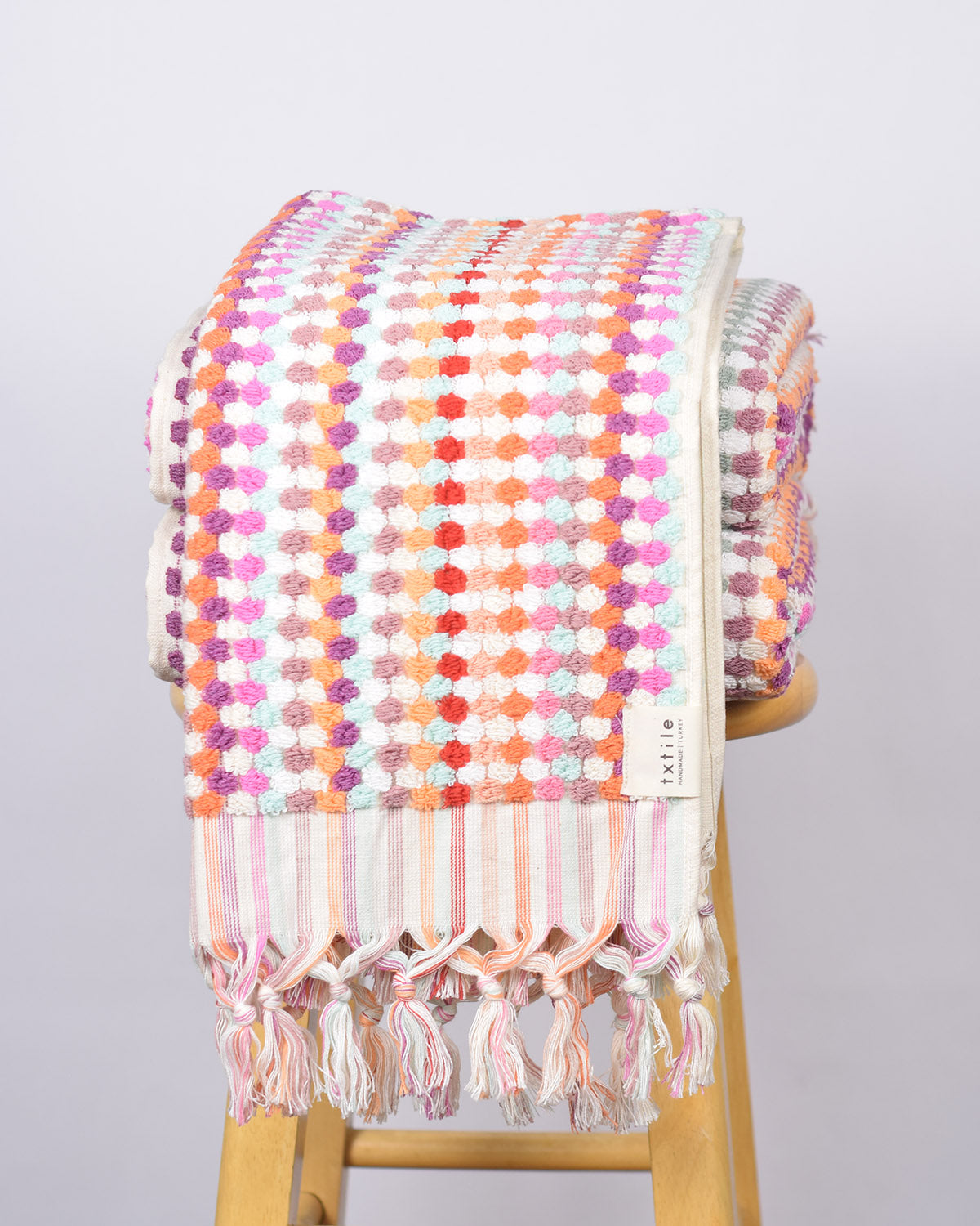 Luxury Turkish Terry Cloth Cotton Bath/Hand Towel - Desert Checkers