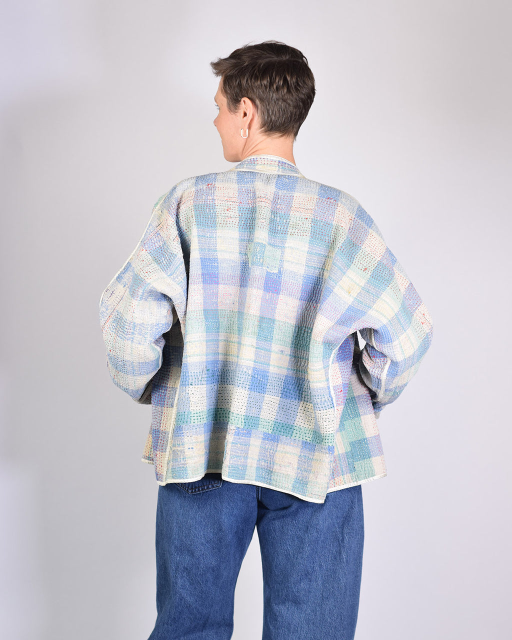 Charlie Quilted Reversible Patchwork Kantha Jacket - 02 image 4