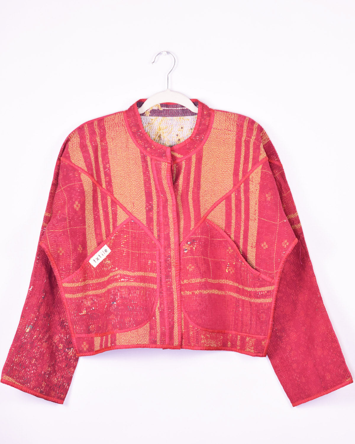 Sofie Quilted Reversible Patchwork Kantha Jacket - 02 image 0