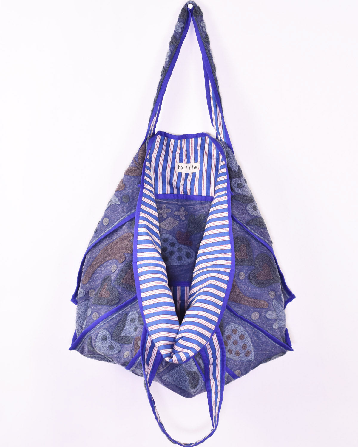 Canvas Suzani Embroidered Oversized Tote Bag - 02 image 1