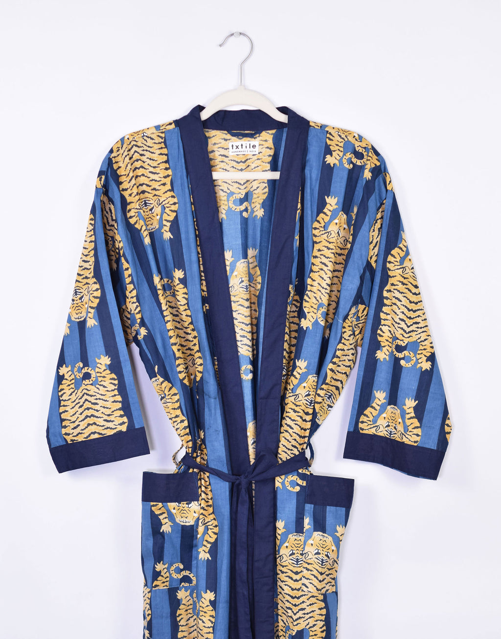 Lightweight Cotton Robe - Blue Tiger image 0