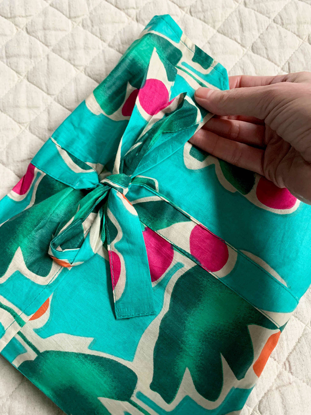 Lightweight Cotton Robe - Cactus Blooms image 6