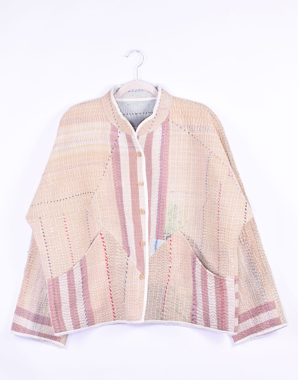 Charlie Quilted Reversible Patchwork Kantha Jacket - 06 image 0