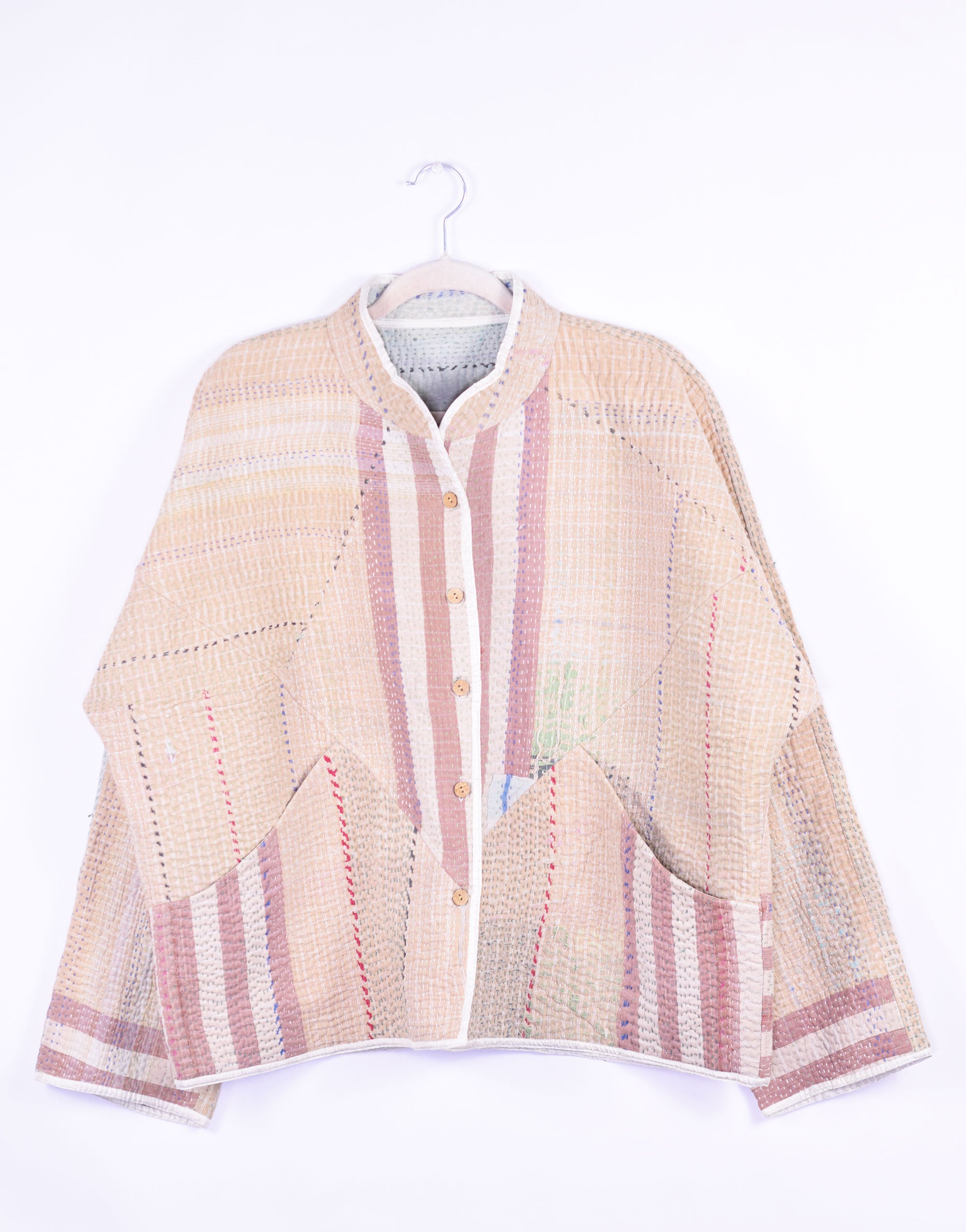 Charlie Quilted Reversible Patchwork Kantha Jacket - 06 image 0