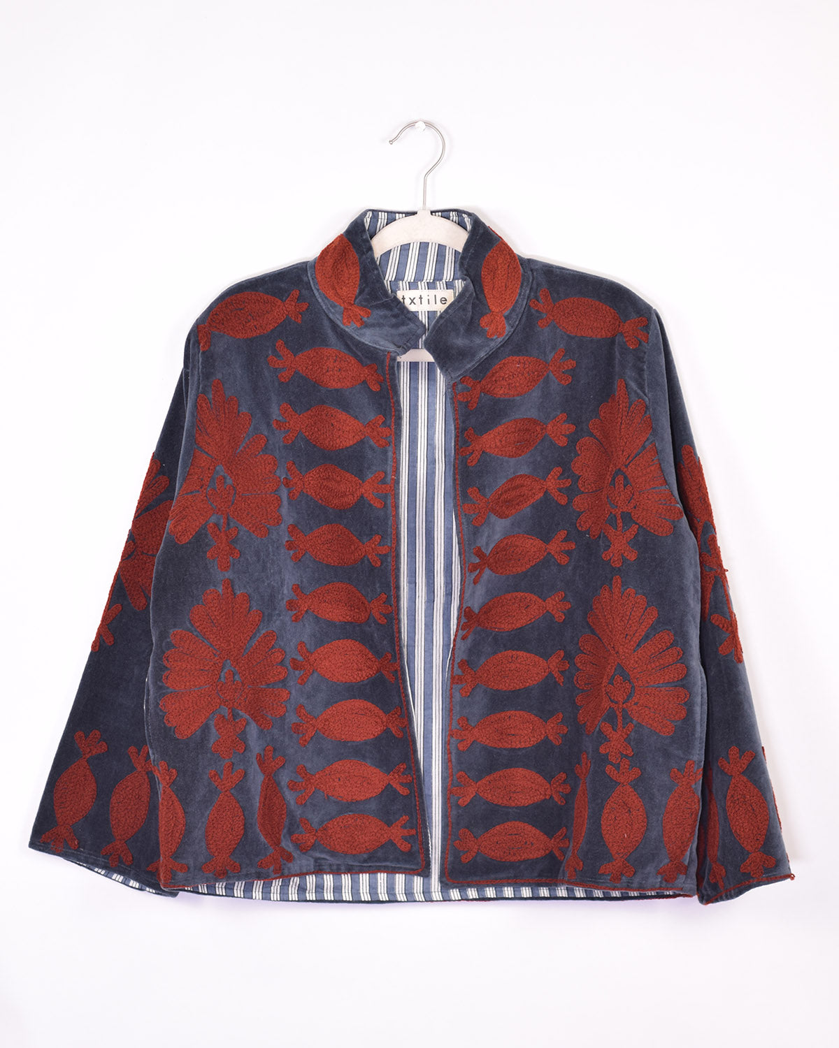 Embroidered Suzani Velvet Jacket - 09 image 0