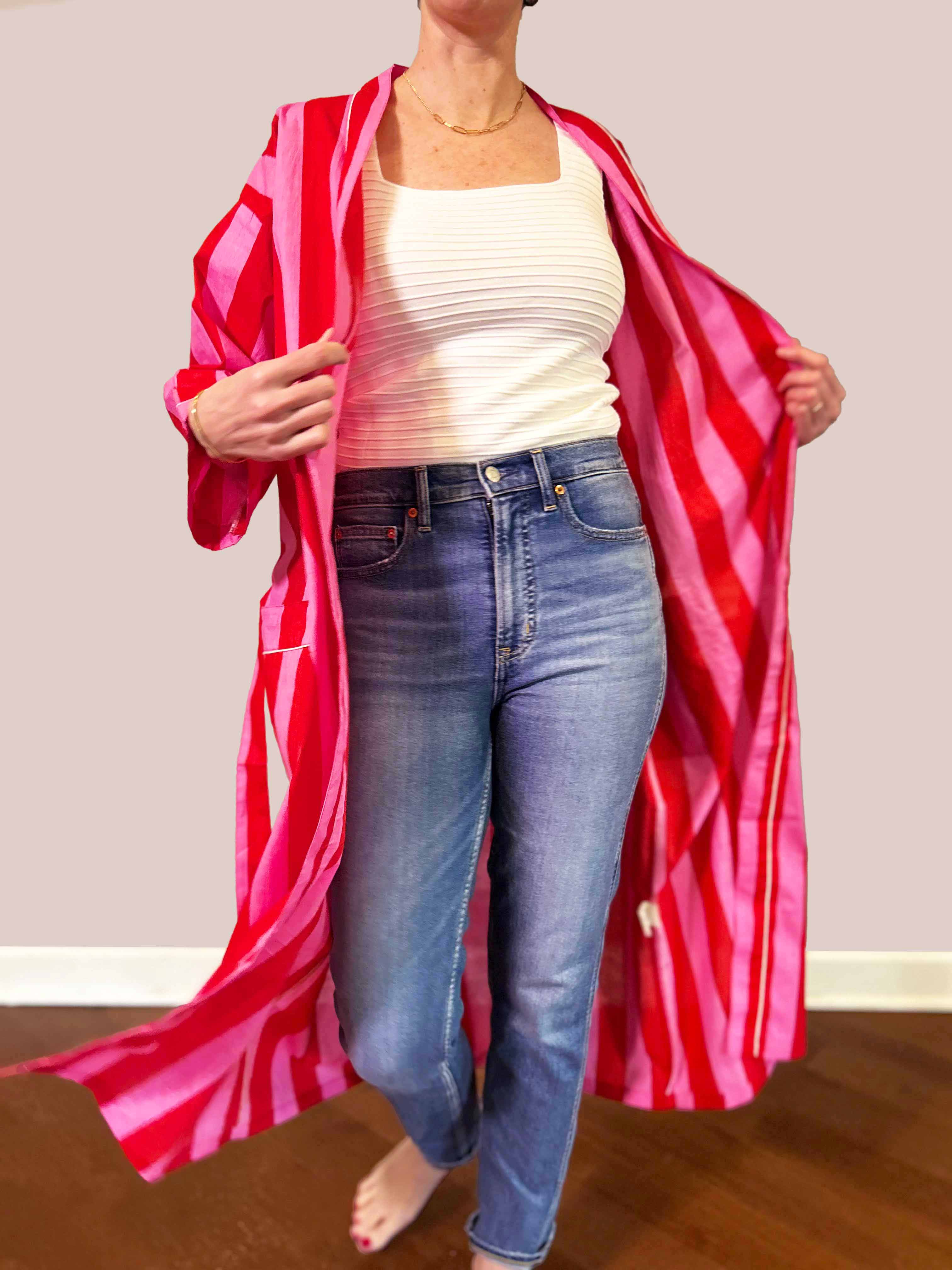 Lightweight Cotton Robe - Wild Poppy image 1