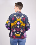 Leopard Jungle Embroidered Velvet Jacket - 05 image 0