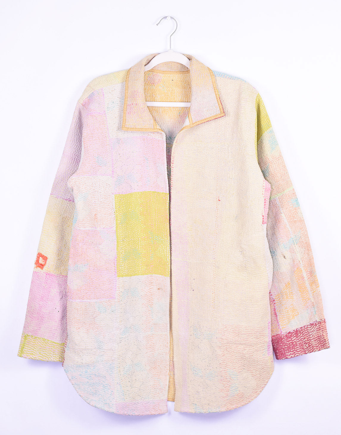 Frankie Long Quilted Reversible Patchwork Kantha Jacket - 08 image 0