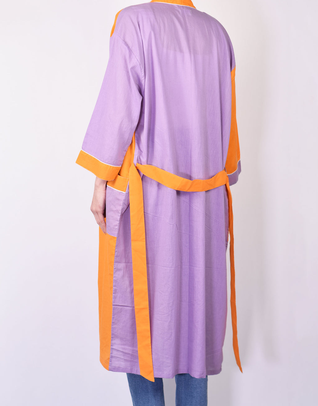 Lightweight Color Block Cotton Robe image 2