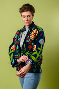Flower Garden Embroidered Velvet Jacket - 01 image 0