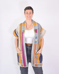 Maddie Cape - Reversible Jacket/Vest - Repurposed Kantha Quilts -01 image 0
