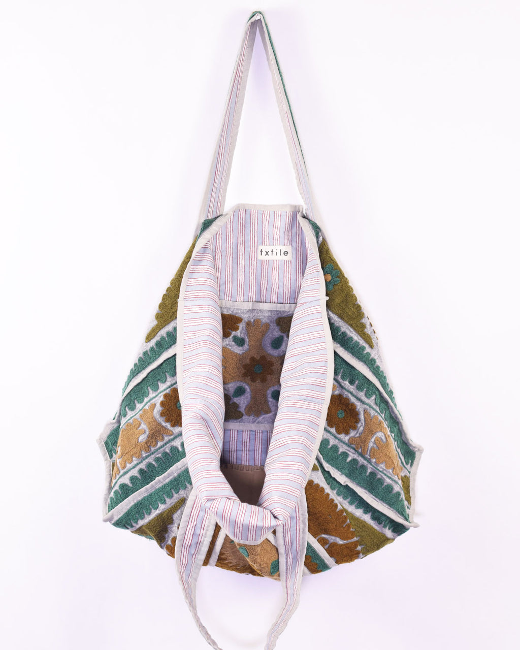 Canvas Suzani Embroidered Oversized Tote Bag - 11 image 1