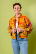 Sofie Quilted Reversible Patchwork Kantha Jacket - 03 image 0