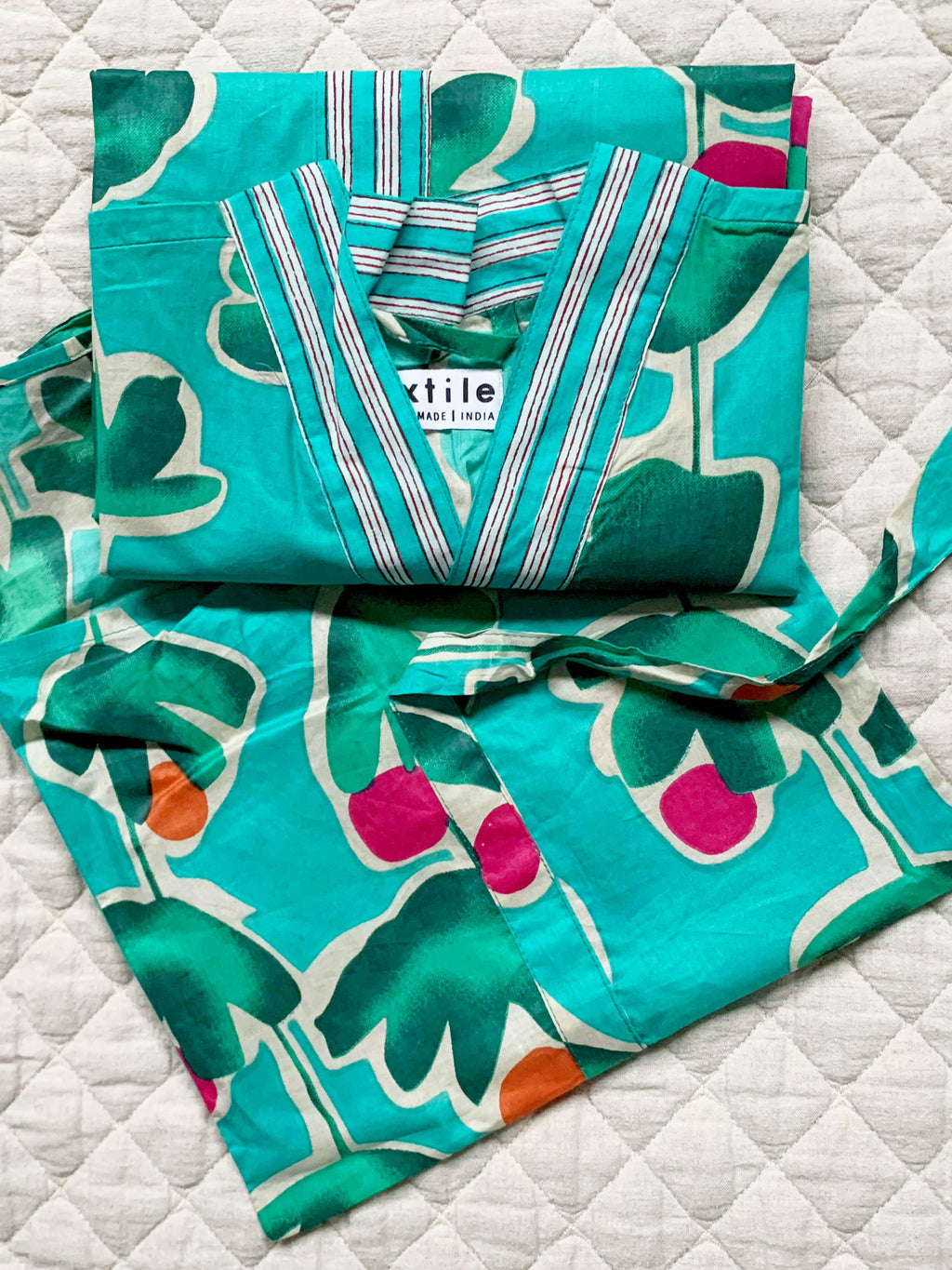Lightweight Cotton Robe - Cactus Blooms image 5