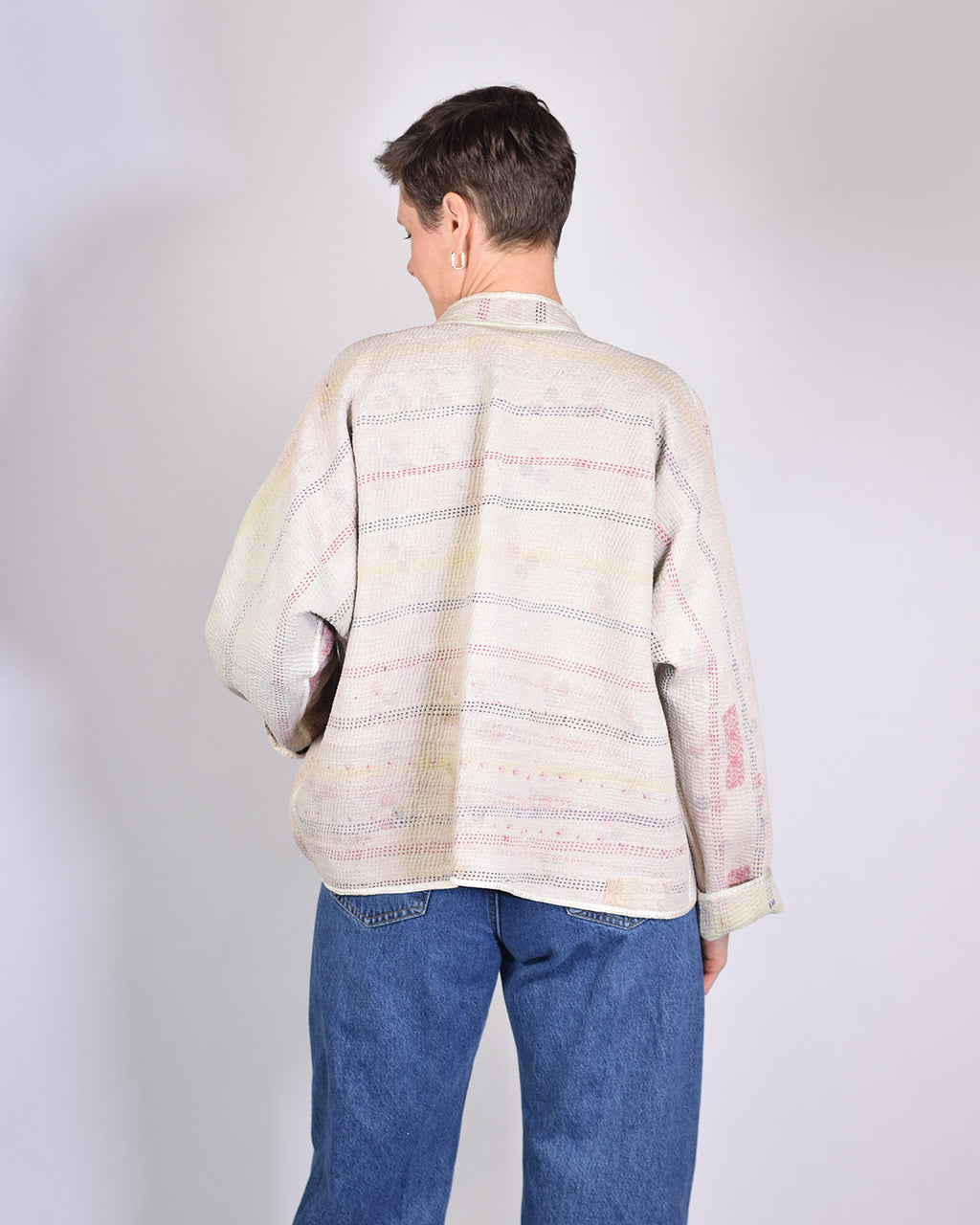 Charlie Quilted Reversible Patchwork Kantha Jacket - 12 image 4