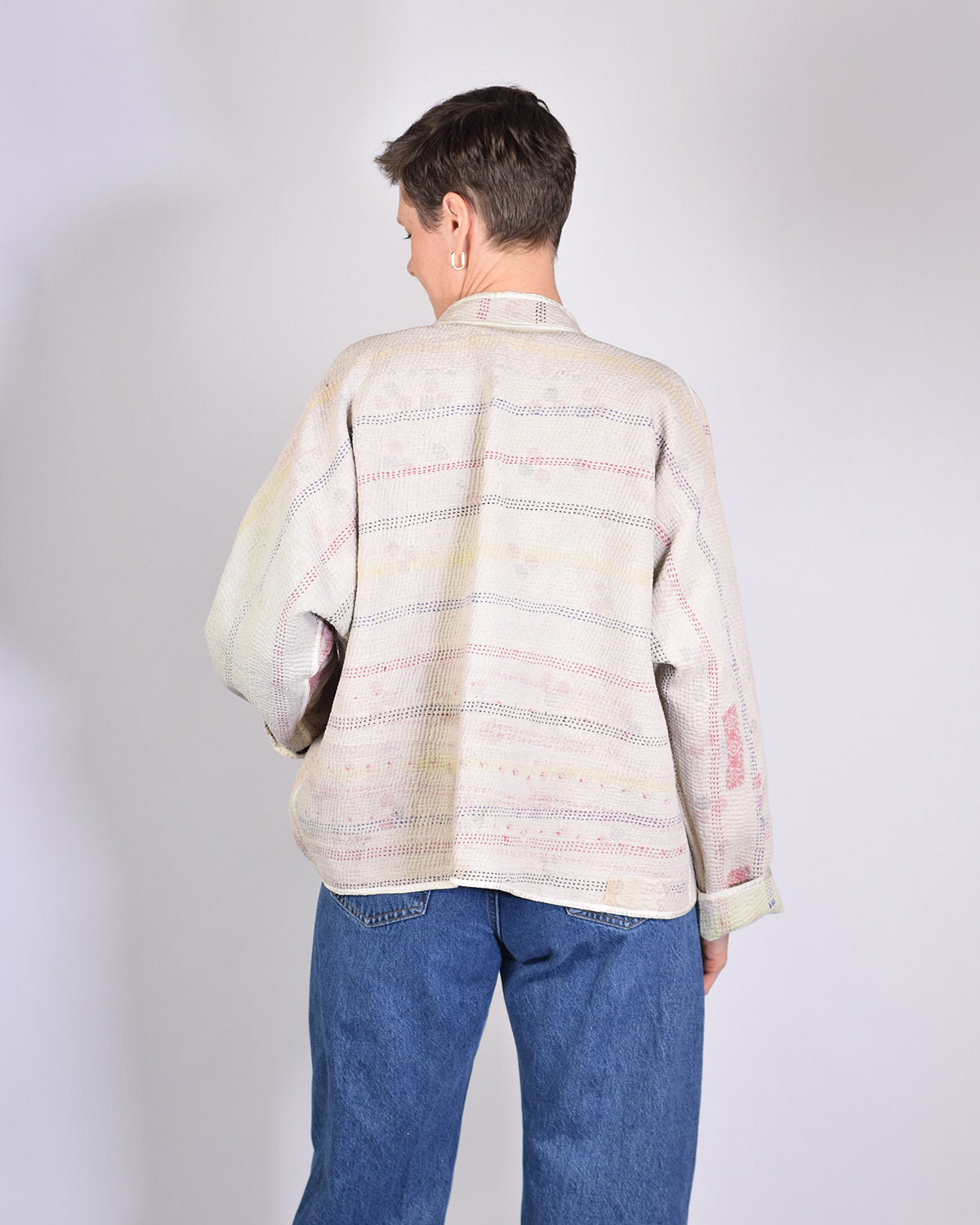 Charlie Quilted Reversible Patchwork Kantha Jacket - 12 image 4
