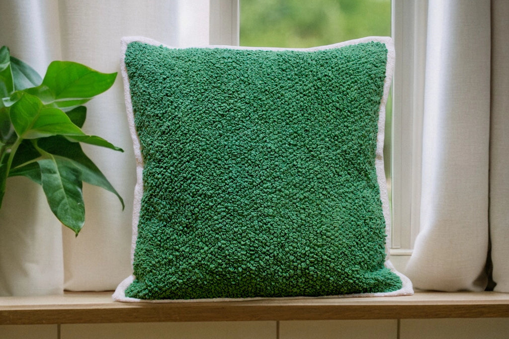 Green Textured Sofa Pillow image 2