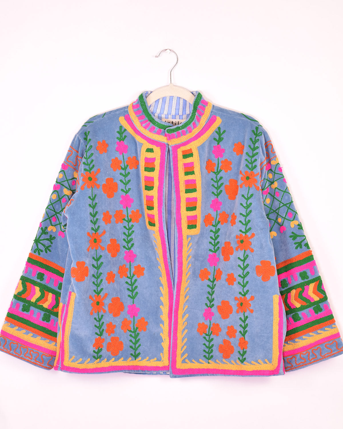 Embroidered Suzani Velvet Jacket - 01 image 0