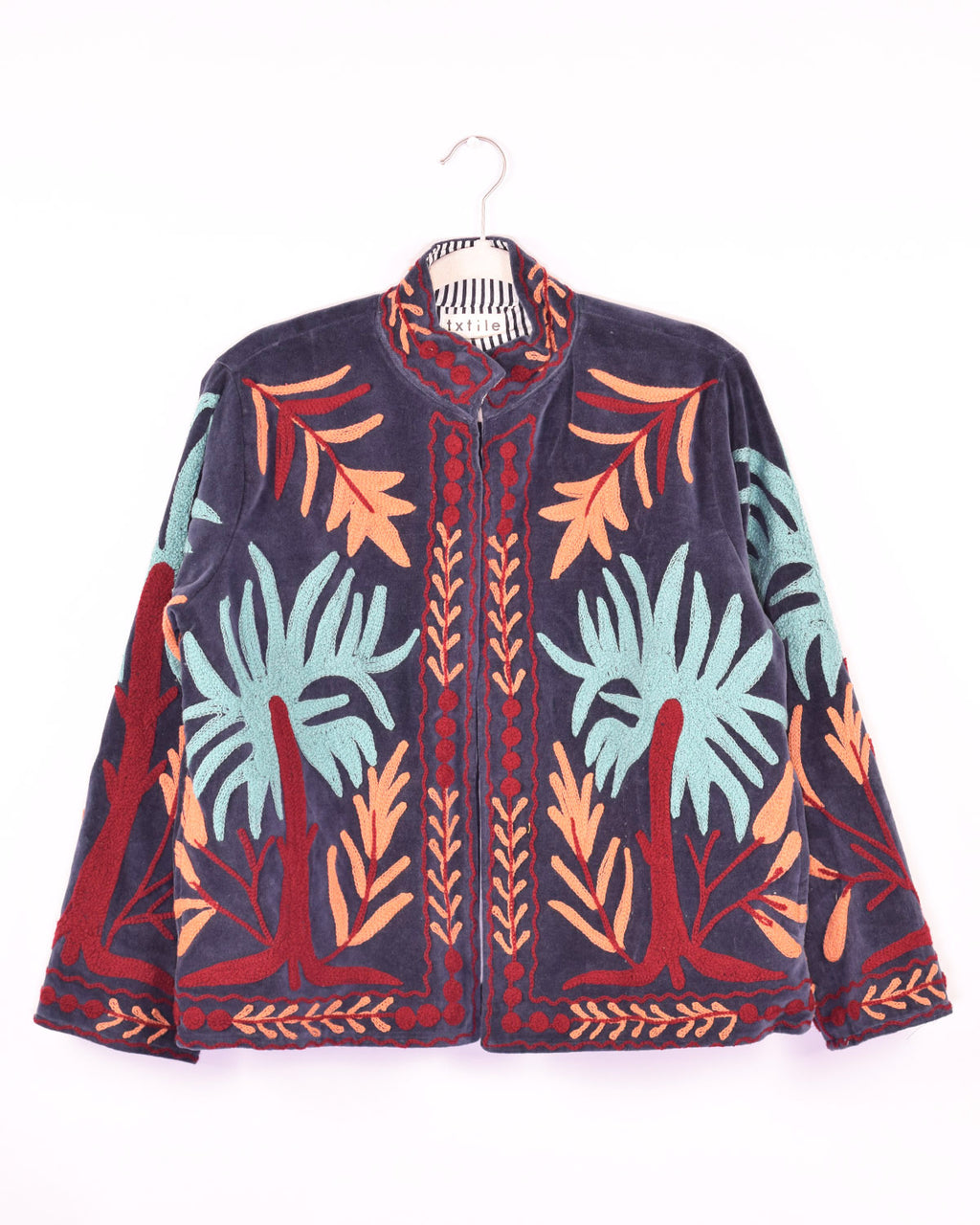 Embroidered Suzani Velvet Jacket - 03 image 0