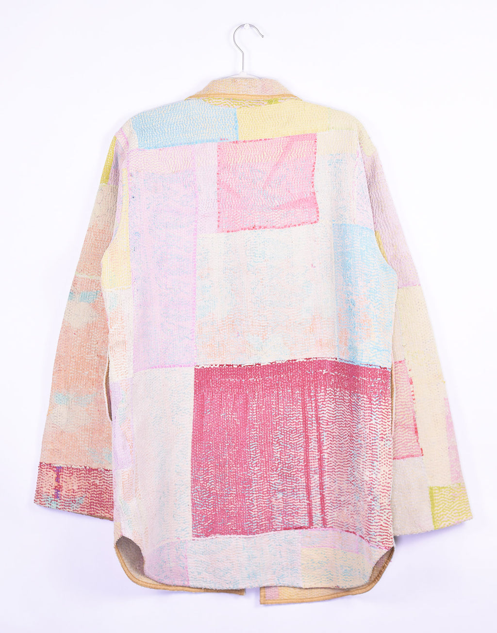 Frankie Long Quilted Reversible Patchwork Kantha Jacket - 08 image 1