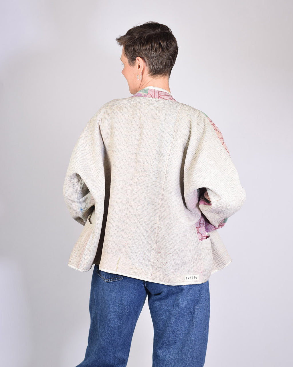 Charlie Quilted Reversible Patchwork Kantha Jacket - 08 image 2