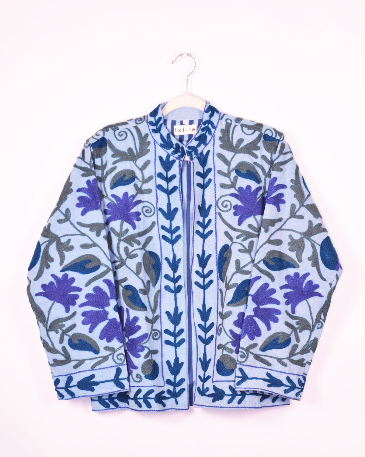 Suzani Embroidered Canvas Cardigan Jacket - 01 image 0