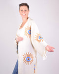 Luxury Turkish Cotton Evil Eye Kimono/Robe - Gold Eye image 0