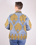 Denim Suzani Embroidered Jacket - 04 image 0