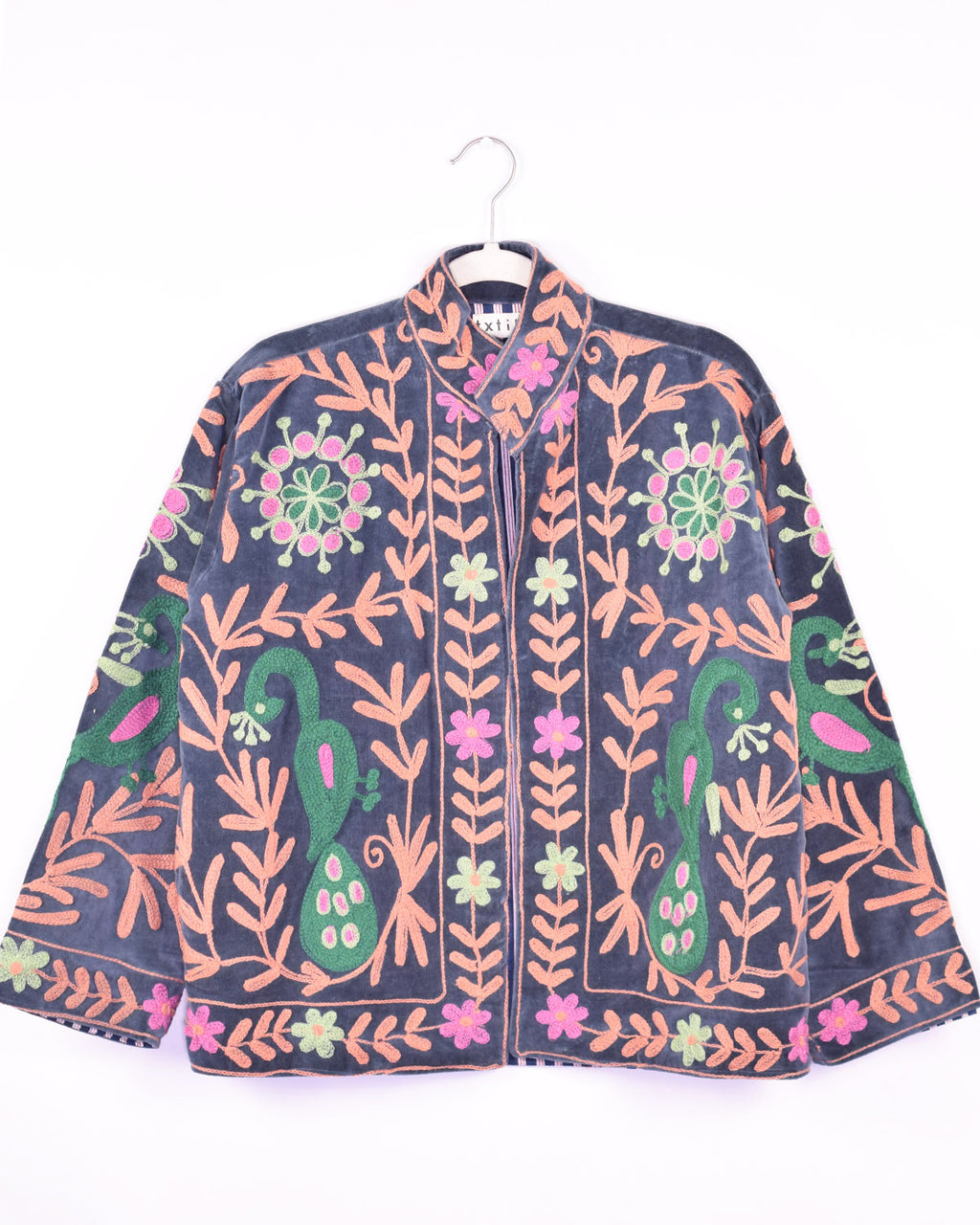 Embroidered Suzani Velvet Jacket - 04 image 1