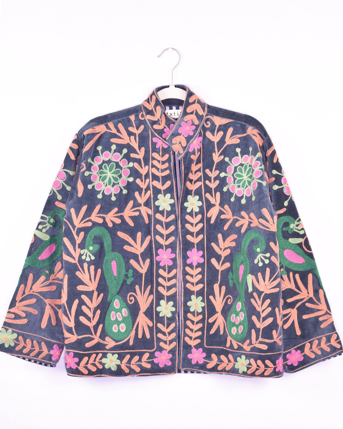 Embroidered Suzani Velvet Jacket - 04 image 1