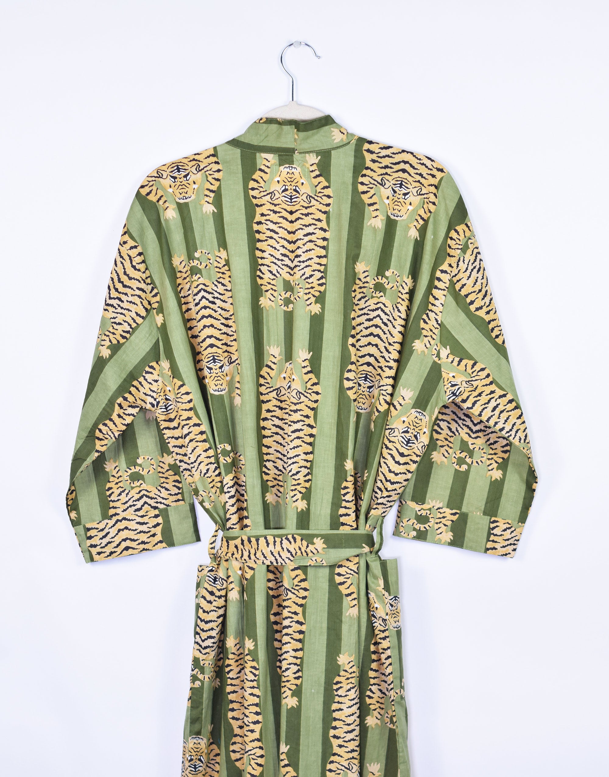 Lightweight Cotton Robe - Green Tiger image 5