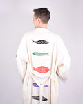 Luxury Turkish Cotton Kimono/Robe - Fish Party image 0