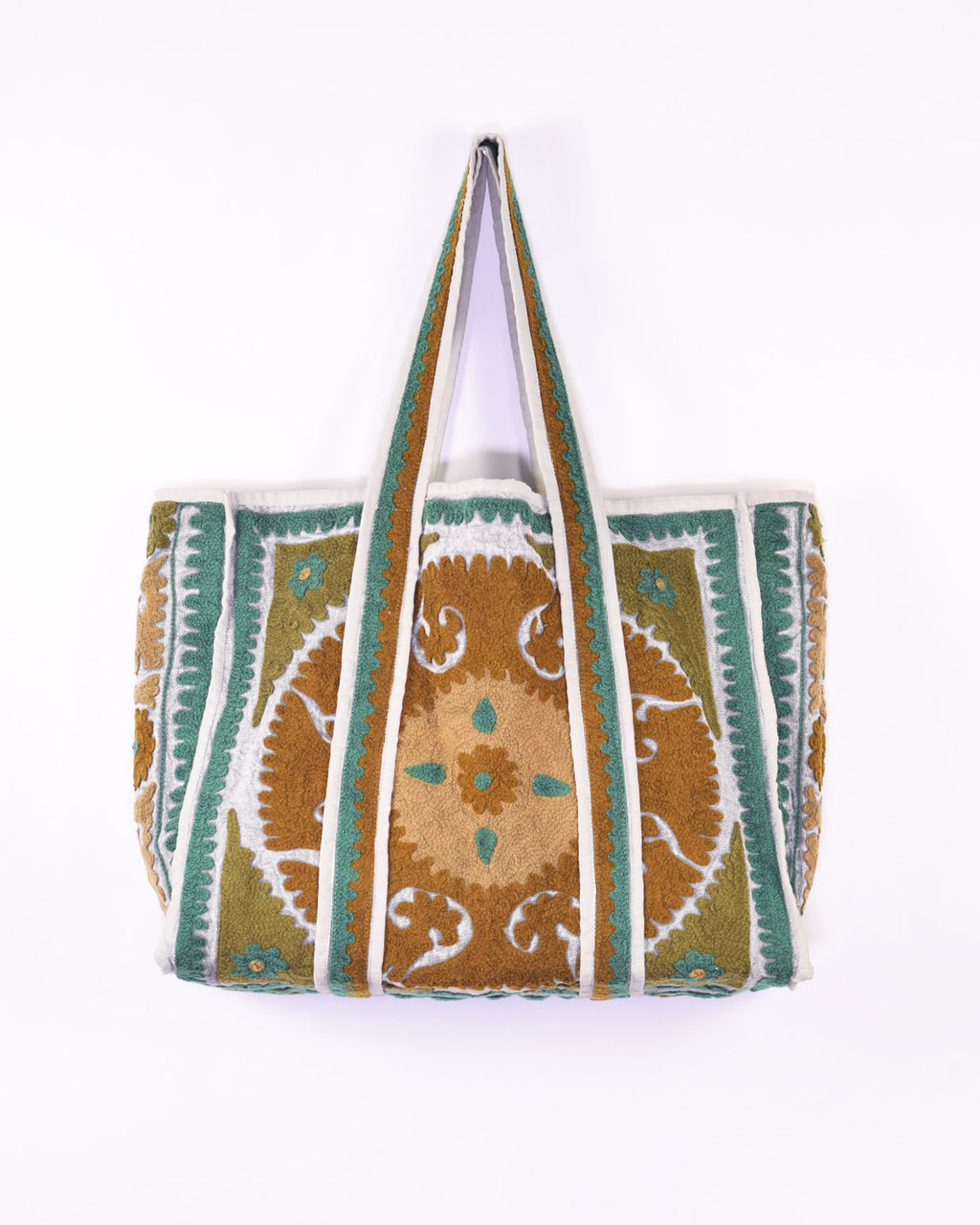 Canvas Suzani Embroidered Oversized Tote Bag - 11 image 0