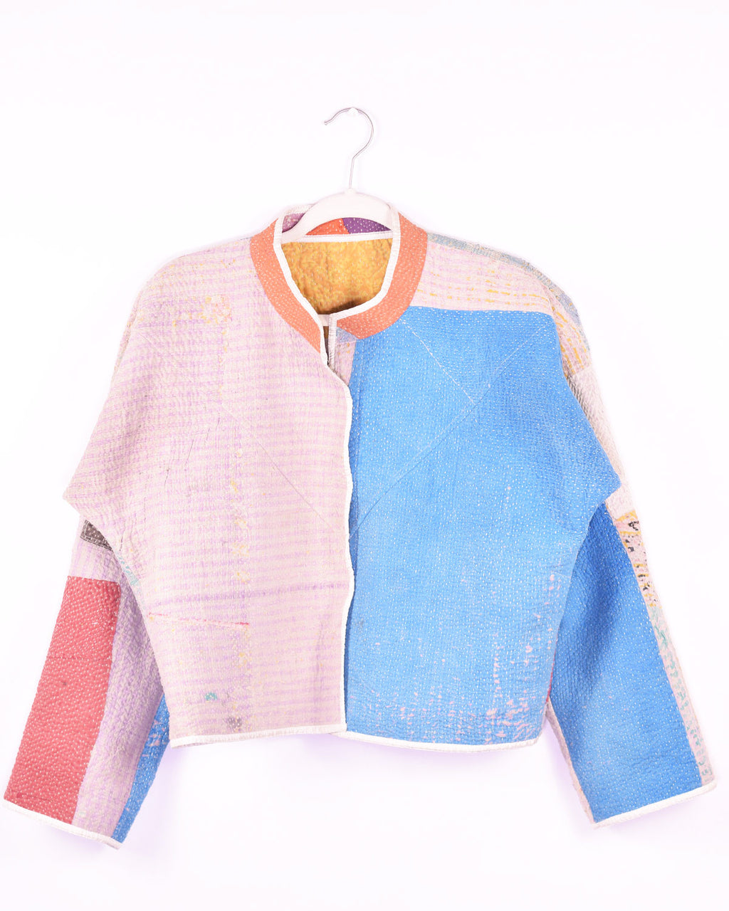 Sofie Quilted Reversible Patchwork Kantha Jacket -16 image 5