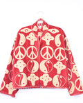 Peace Out Embroidered Velvet Jacket - 01 image 0