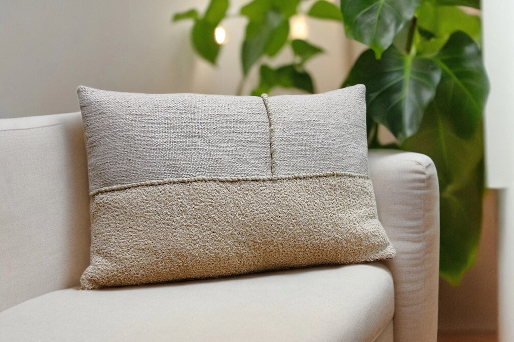 Natural Linen Lumbar Pillow image 0